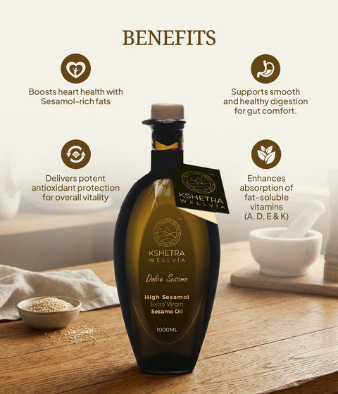 Extra Virgin Sesame Oil | High Sesamol | Dolce Sesamo