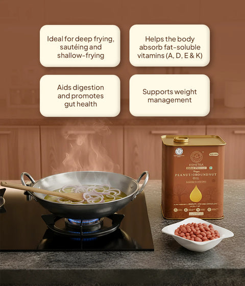 Groundnut / Peanut Oil - Cold Pressed Virgin Oil