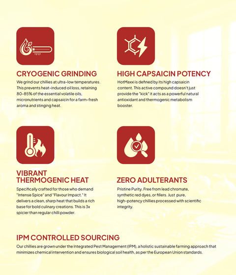 HotMaxxi Chilli Powder | Premium Quality  | Cryogenically Ground