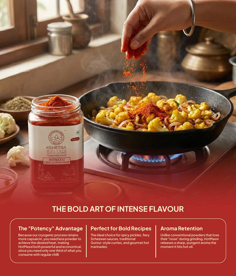 HotMaxxi Chilli Powder | Premium Quality  | Cryogenically Ground