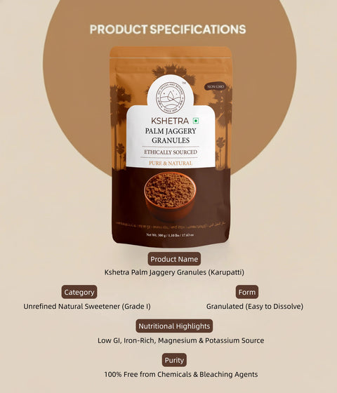 Palm Jaggery Granules | Pana Karupatti